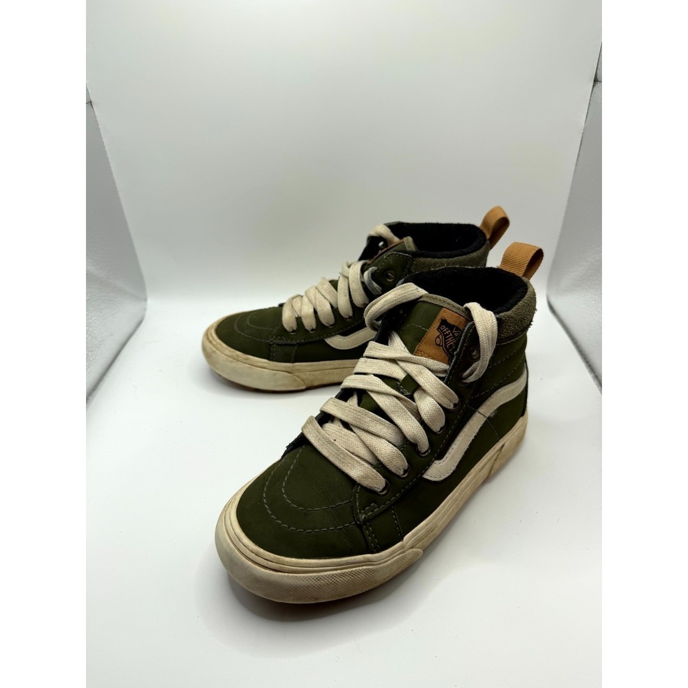 Vans SK8-HI Mte-1 Kids 2 Sneakers Green Grape Leaf High‎ Top Skateboard Shoes